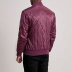 Danson Quilted Maroon Varsity Jacket