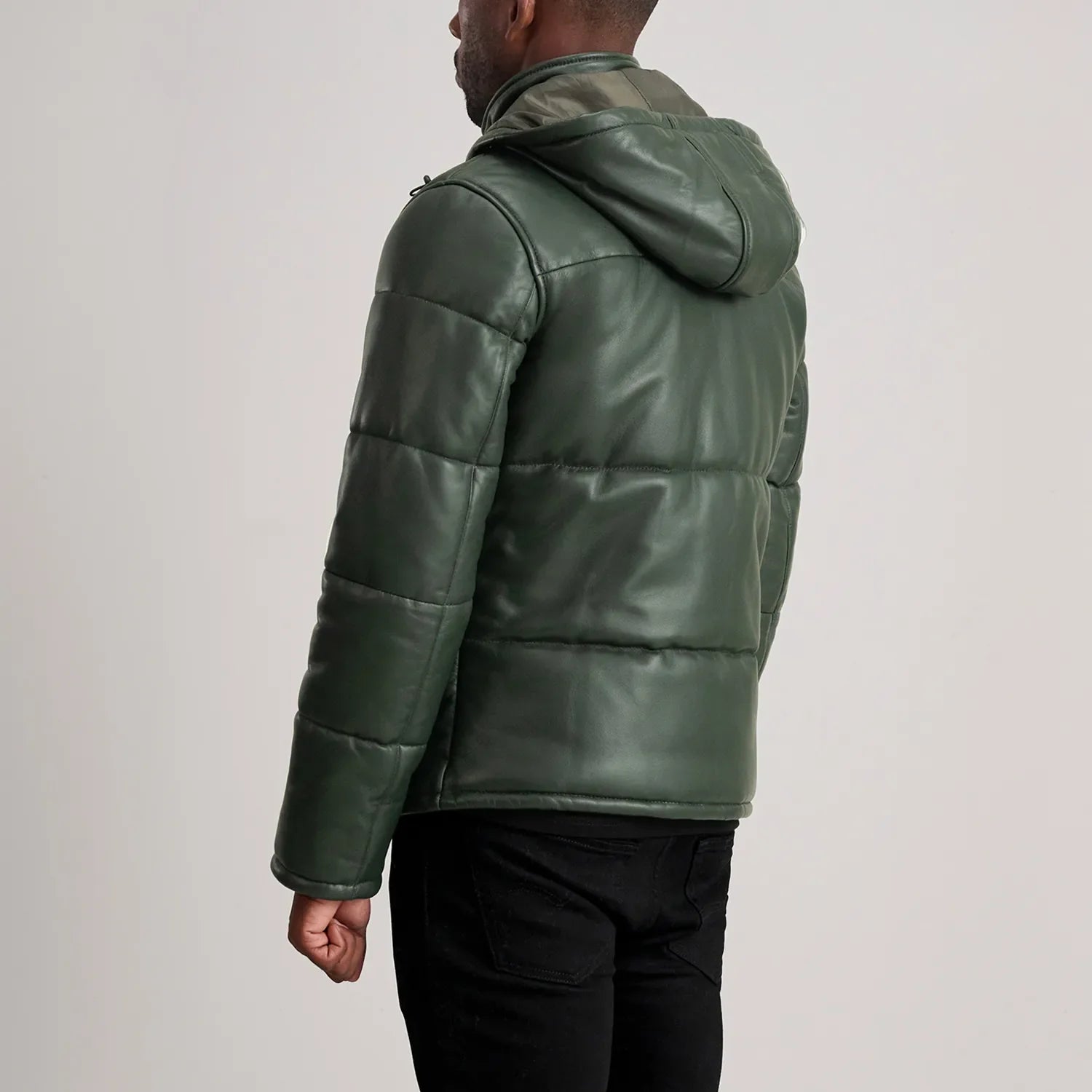 Gordon Green Hooded Leather Puffer Jacket