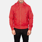 Hanklin Ma-1 Red Hooded Bomber Jacket