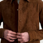 Haven Brown Suede Leather Shirt