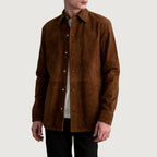 Haven Brown Suede Leather Shirt