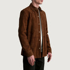 Haven Brown Suede Leather Shirt