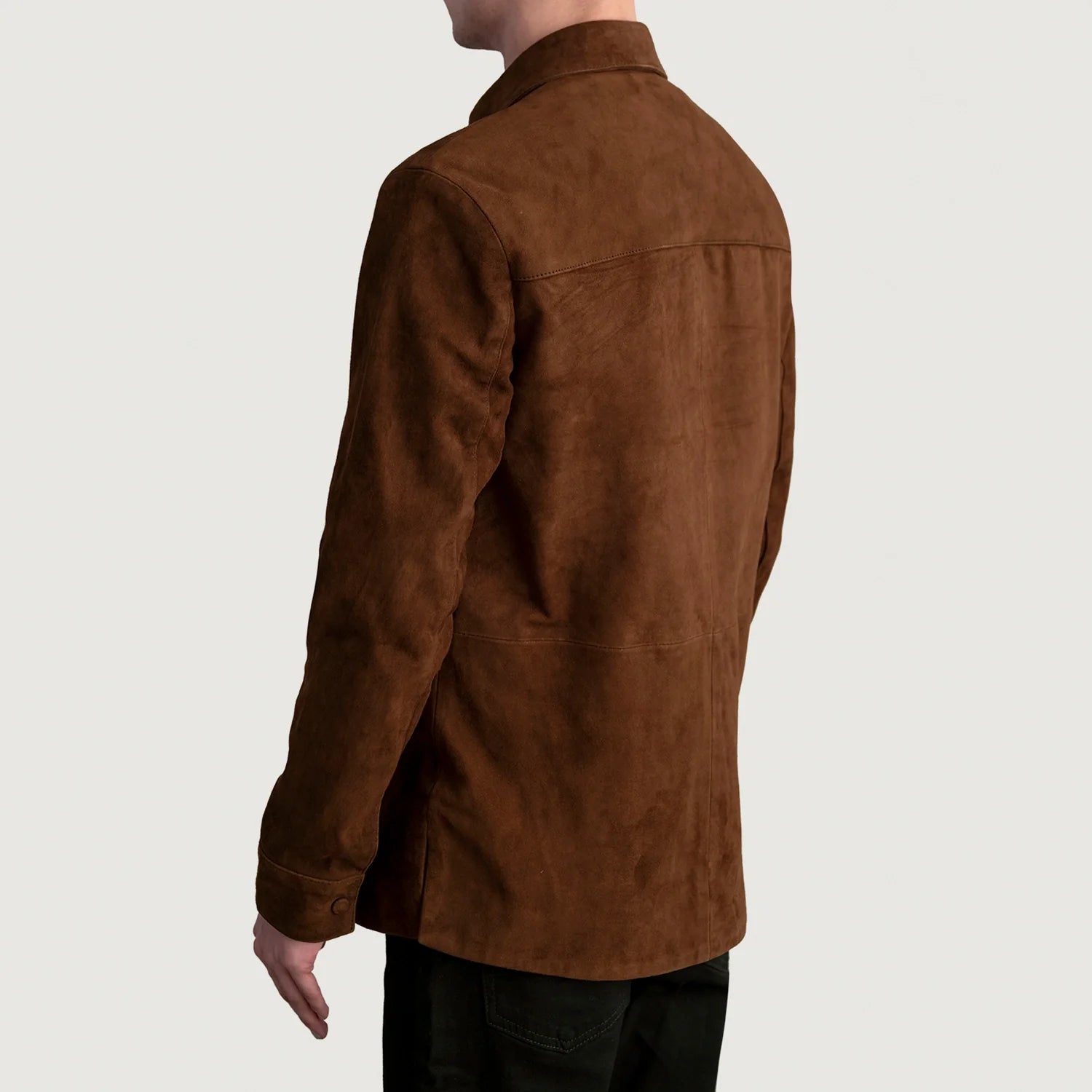 Haven Brown Suede Leather Shirt