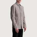 Haven Grey Suede Leather Shirt