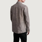 Haven Grey Suede Leather Shirt