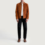 Inferno Brown Suede Leather Jacket