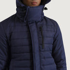 Malcolm Blue Hooded Puffer Jacket