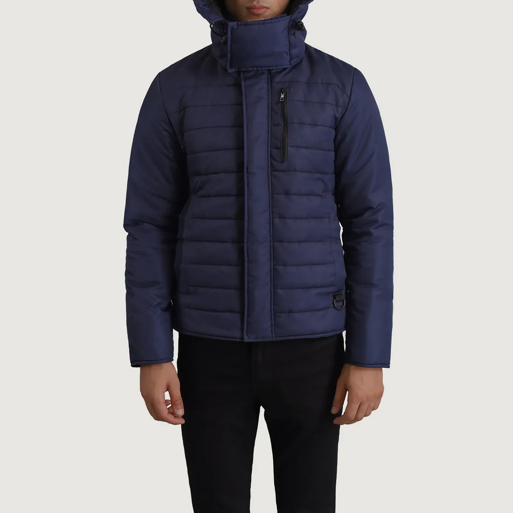 Malcolm Blue Hooded Puffer Jacket