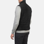 Tony Black Suede Vest