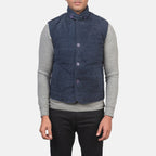 Tony Blue Suede Vest