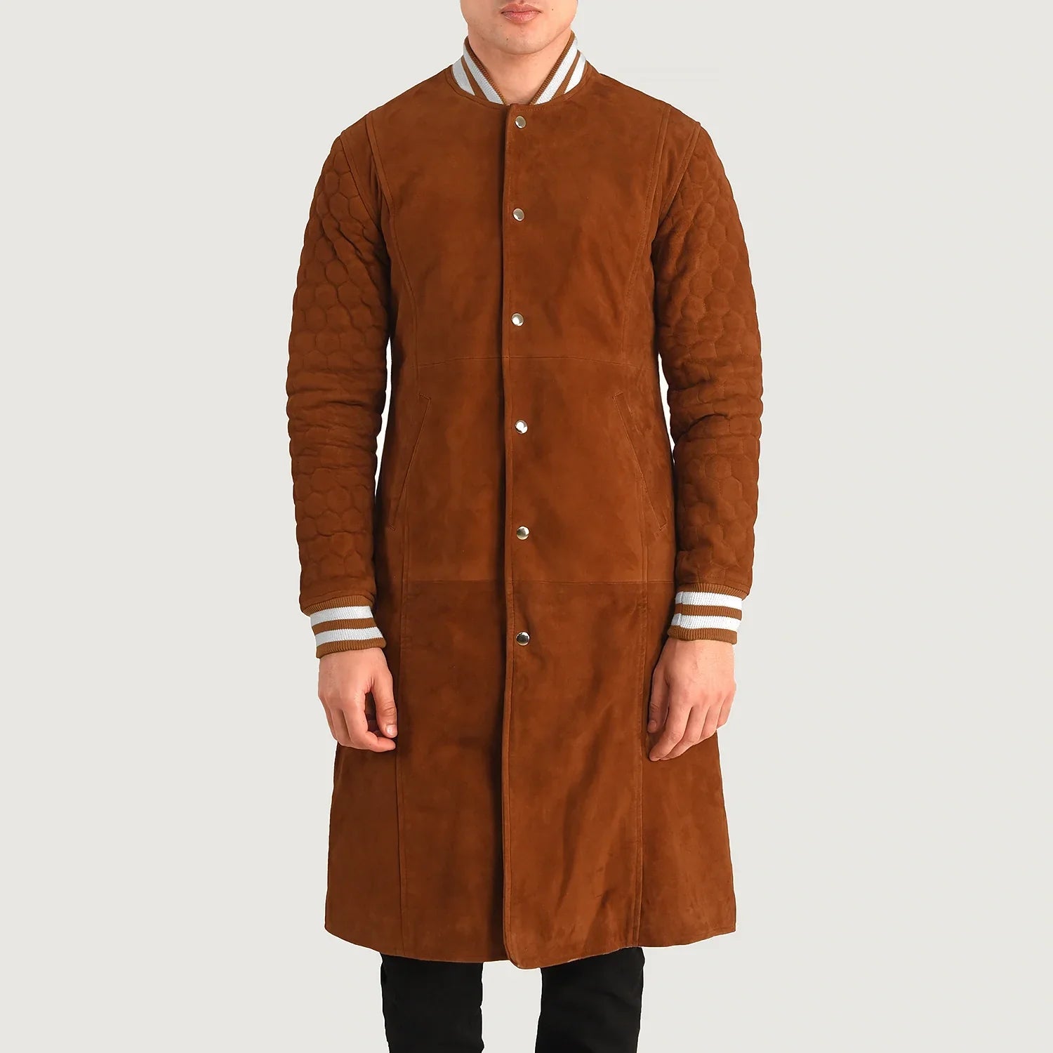 Wilde Brown Suede Varsity Coat