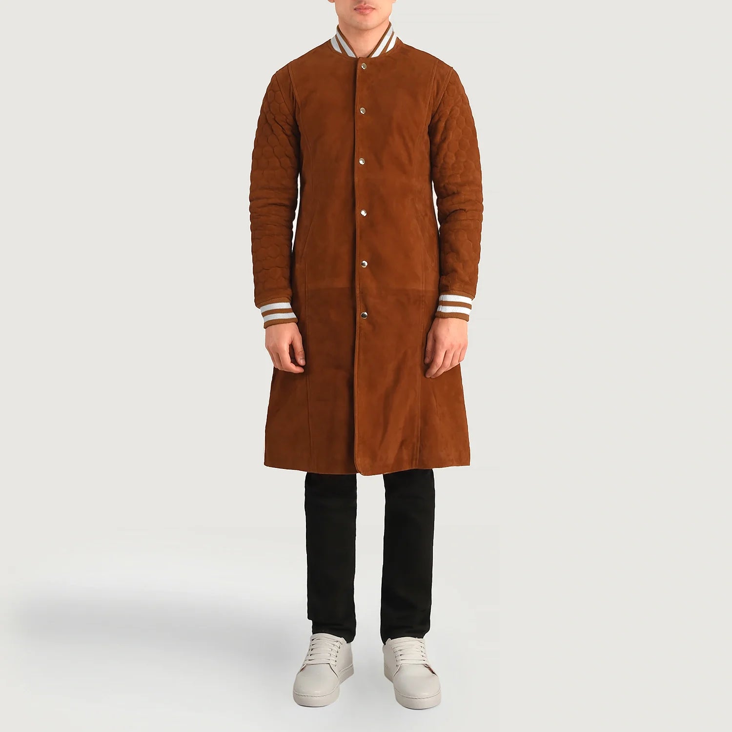 Wilde Brown Suede Varsity Coat