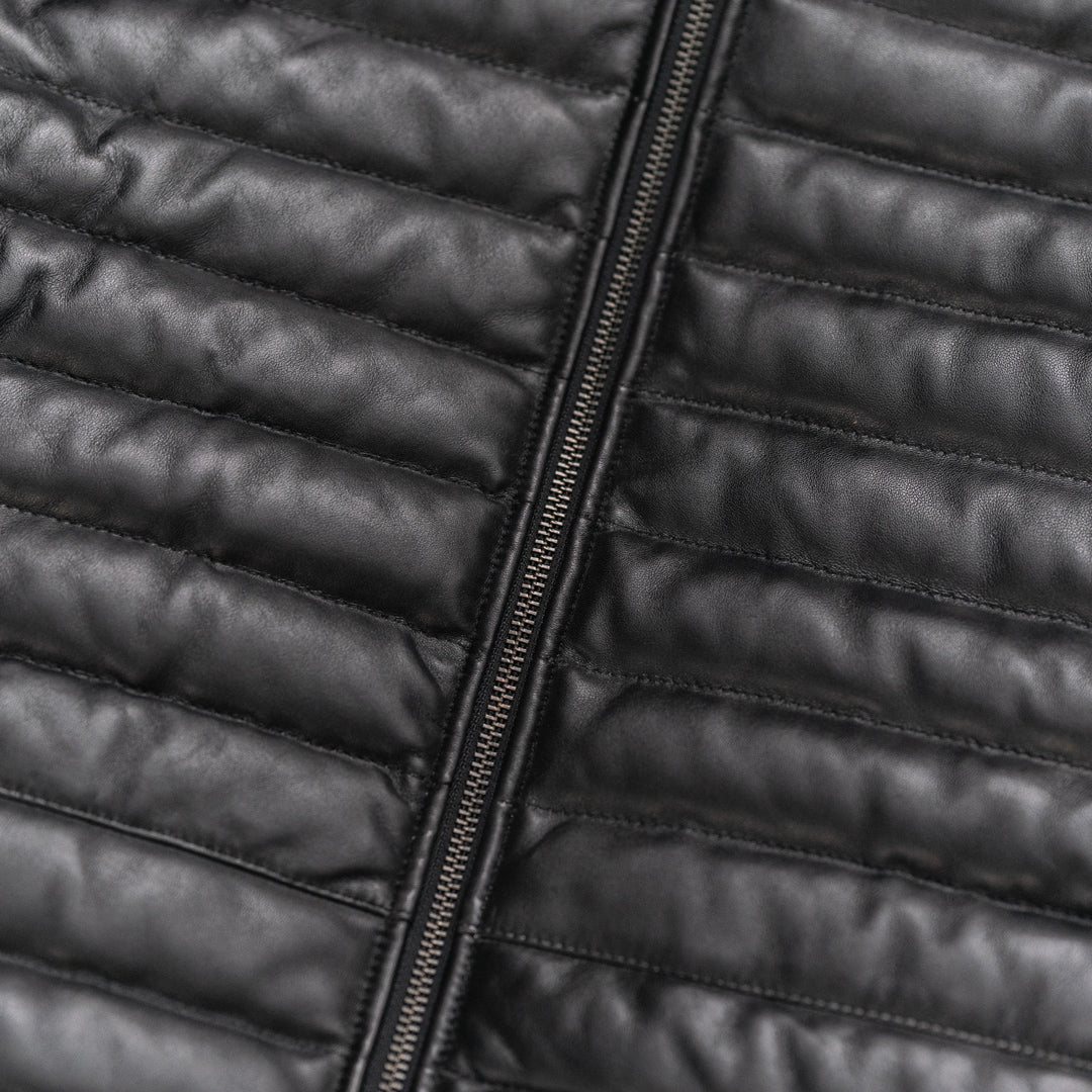 Bridger Leather Down Jacket | Black