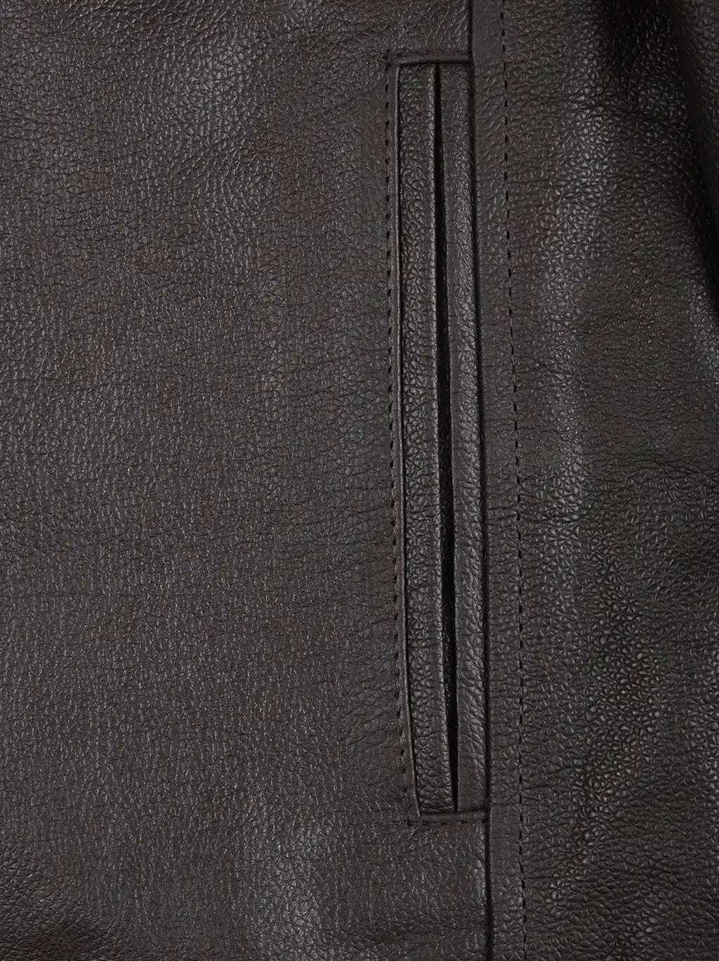 Mens Dark Brown Cowhide Cafe Racer Leather Jacket