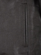 Mens Dark Brown Cowhide Cafe Racer Leather Jacket