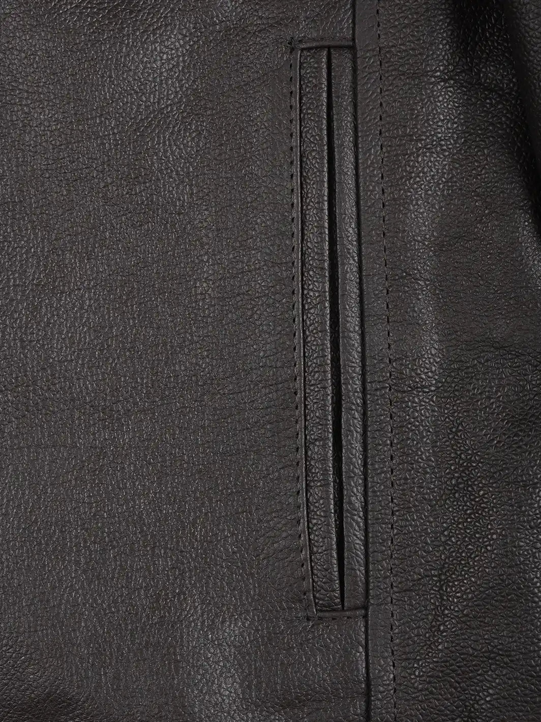 Mens Dark Brown Cowhide Cafe Racer Leather Jacket