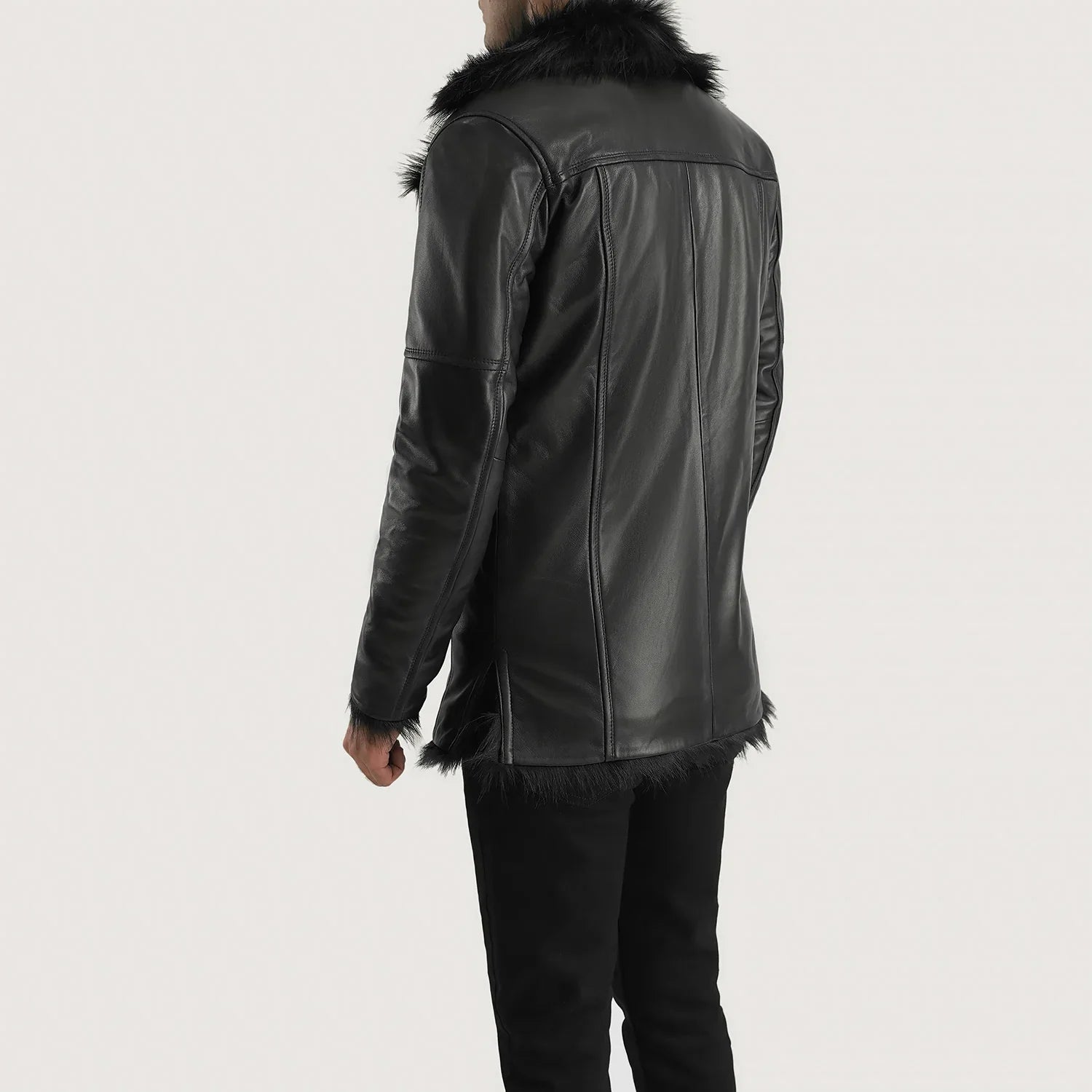 [FS] Furcliff Black Leather Coat