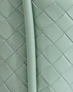 Portland Pastel Green Woven Leather Top Handle Bag