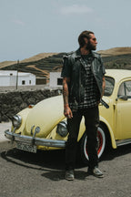 Natural Born Sinner Oversized Leather Gilet (Man)