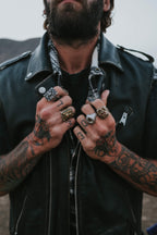 Natural Born Sinner Oversized Leather Gilet (Man)