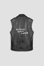 Natural Born Sinner Oversized Leather Gilet (Woman)