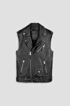 Natural Born Sinner Oversized Leather Gilet (Man)