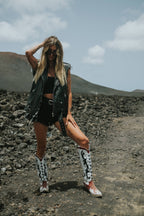 Natural Born Sinner Oversized Leather Gilet (Woman)