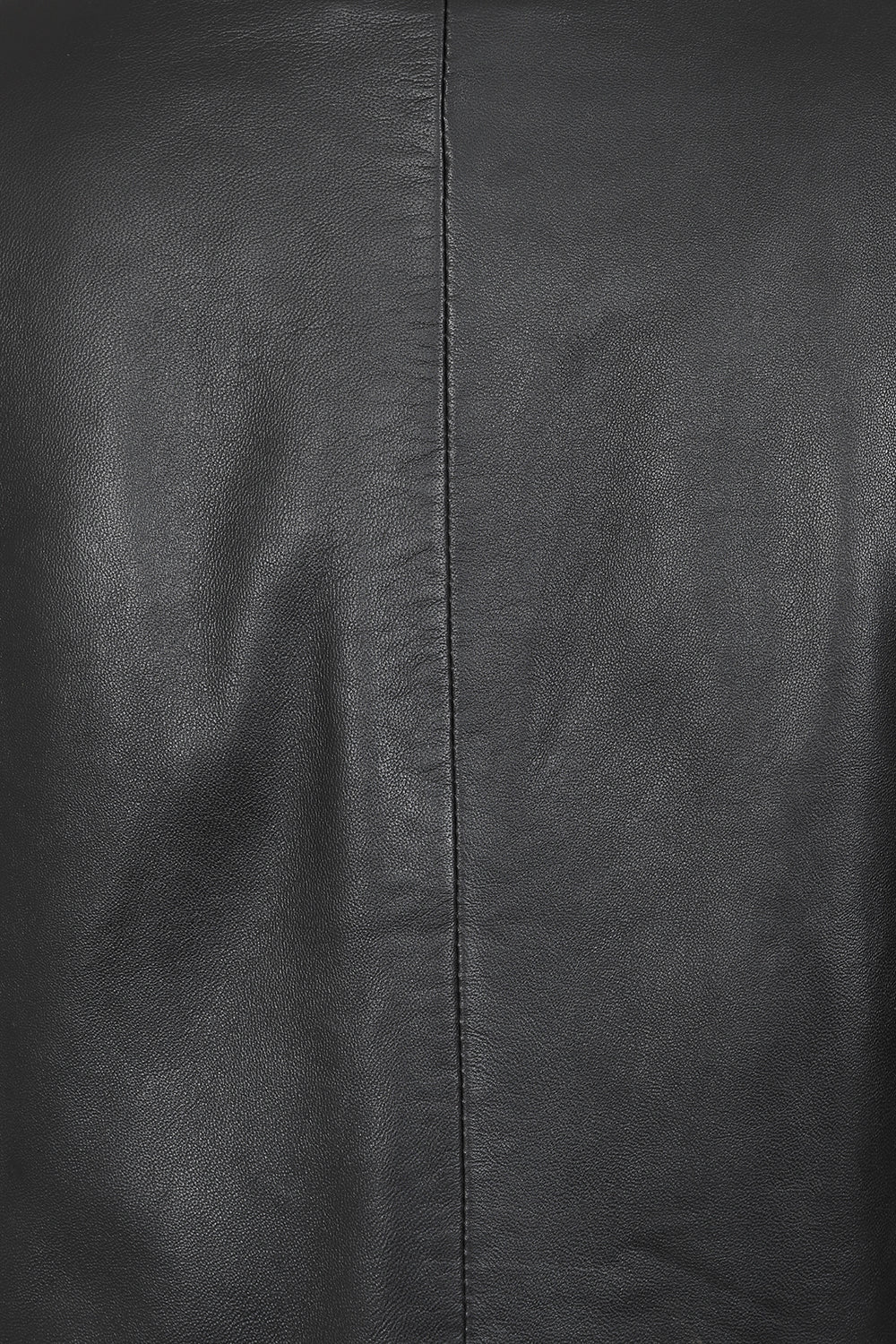 DEBORAH NC Classic Black Nappa Leather Jacket No Collar Women's