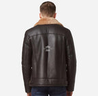 Classic B3 Shearling Jacket Men's Soft Sheepskin Fur Pilot Jacket