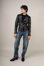 Outrider Biker Leather Jacket Tall