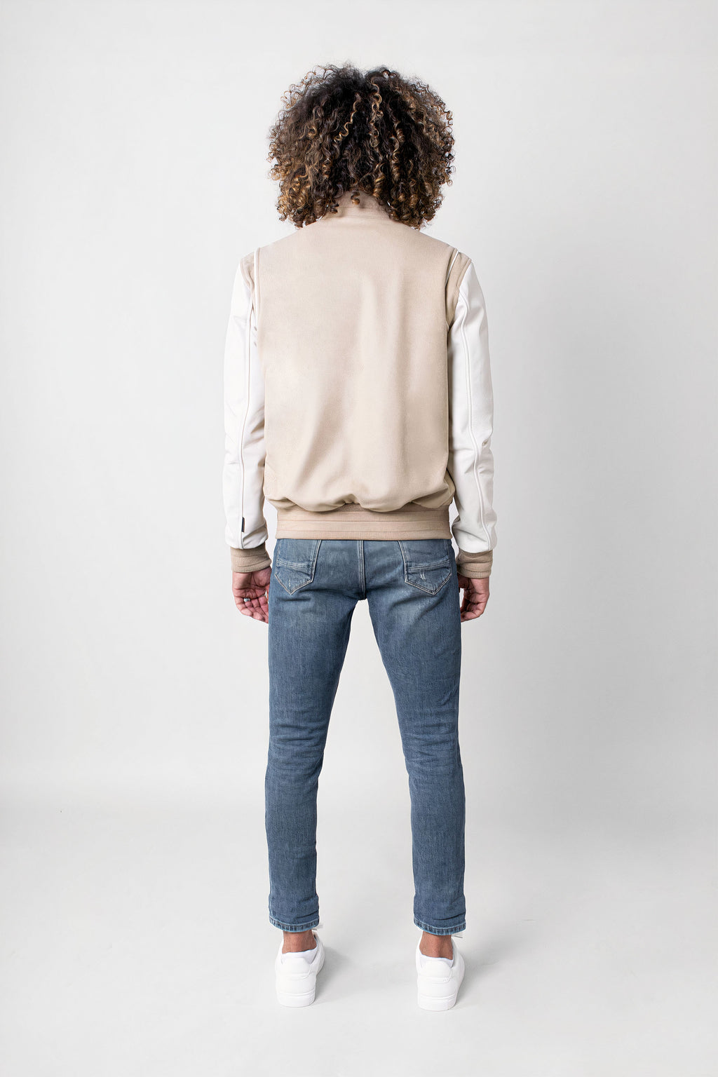 Varsity Jacket Tall: Ecru (Man)