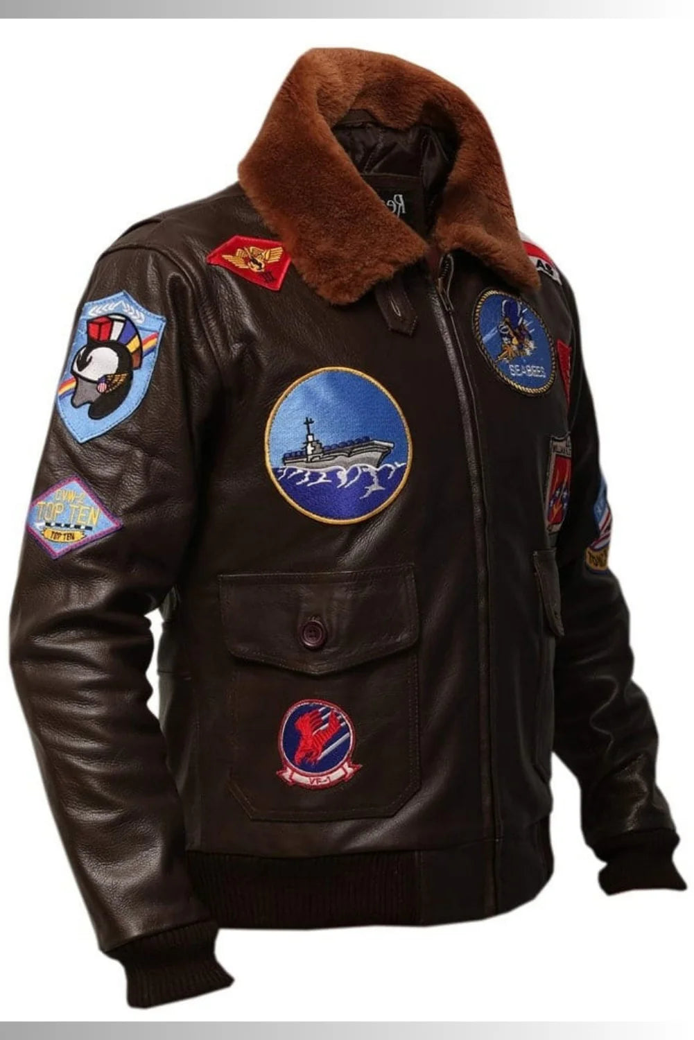 Top Gun Maverick Flying Leather Bomber Jacket