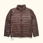Bridger Leather Down Jacket | Dark Brown