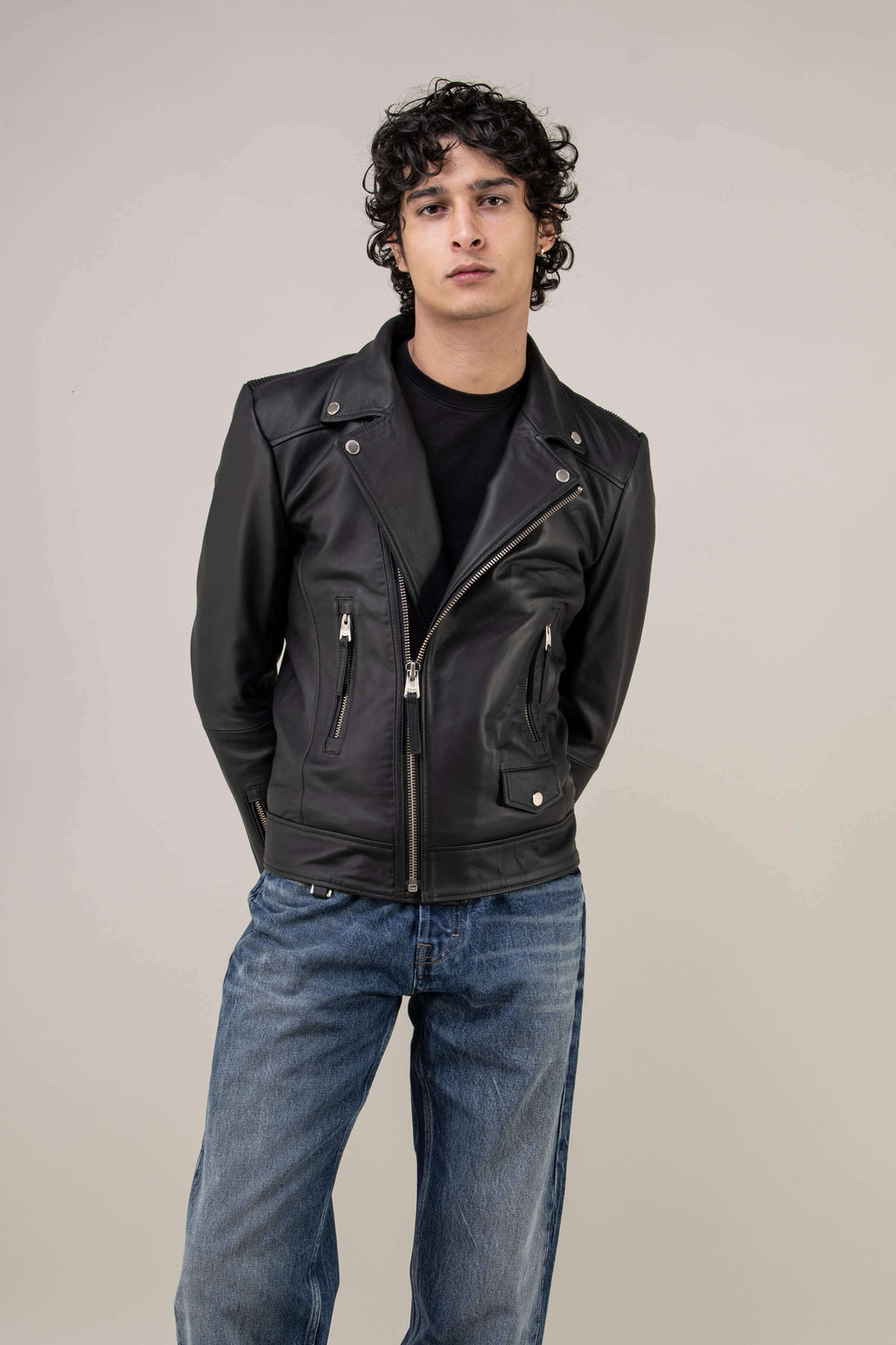 Refined Biker Leather Jacket (Man)