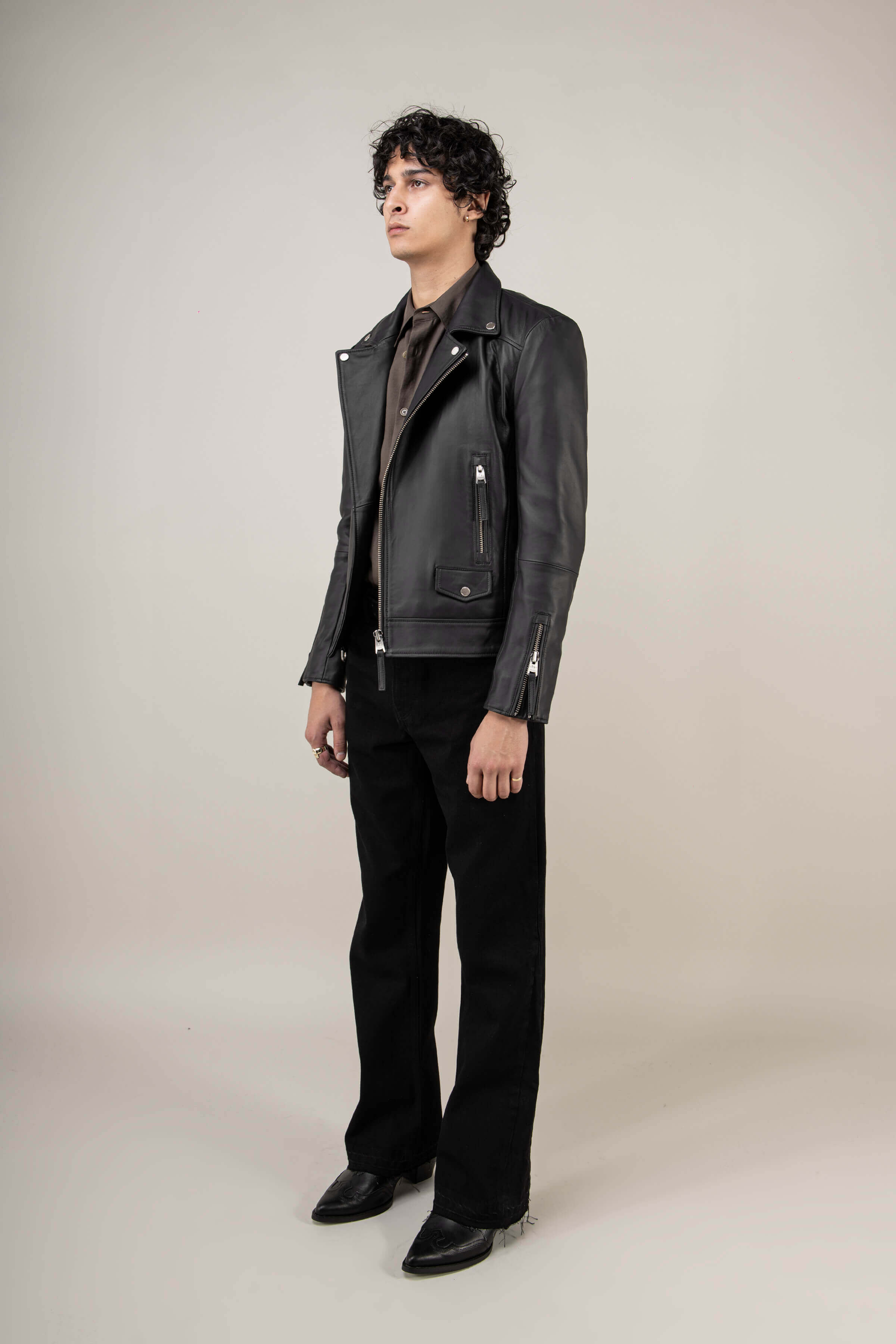 Refined Biker Leather Jacket (Man)