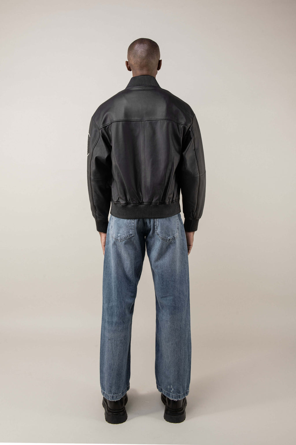 Refined Bomber Leather Jacket (Man)