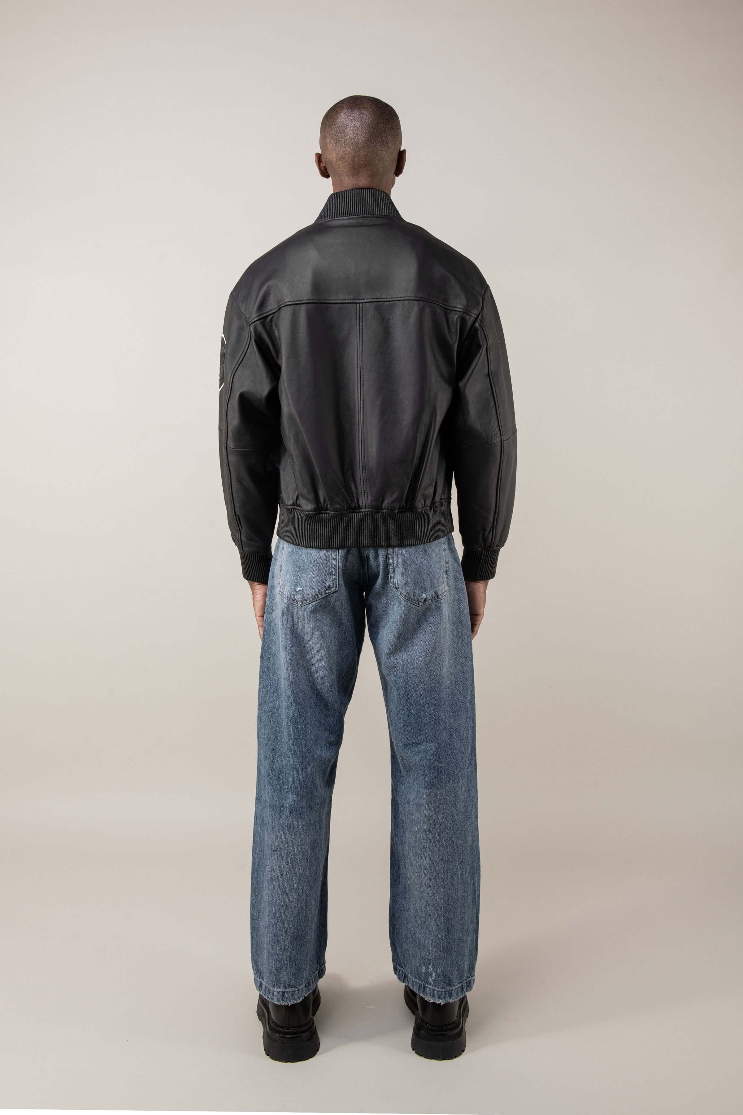 Refined Bomber Leather Jacket (Man)
