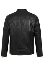 RONALD Genuine Lamb Nappa Leather Biker Jacket - Black Quilted