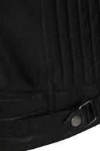 RONALD Genuine Lamb Nappa Leather Biker Jacket - Black Quilted