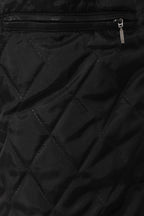RONALD Genuine Lamb Nappa Leather Biker Jacket - Black Quilted