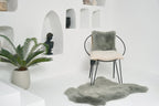 Real Single British Sheepskin Light Green Rug