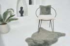 Real Single British Sheepskin Light Green Rug