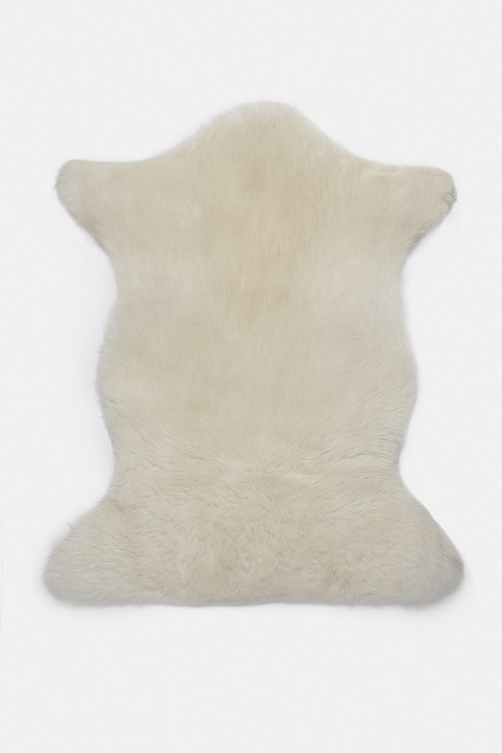 Real Single British Sheepskin Natural White Rug