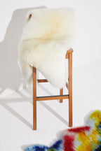 Real Single British Sheepskin Natural White Rug