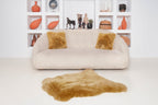 Real Single British Sheepskin Mustard Rug