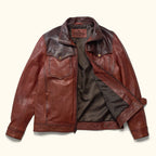 Elkhorn Leather Jacket | Distressed Brown & Chestnut