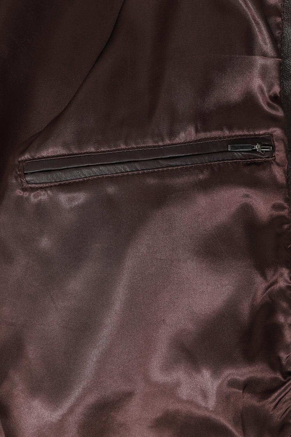 BOBBY Classic Brown Nappa Leather Bomber Jacket - Men's Genuine