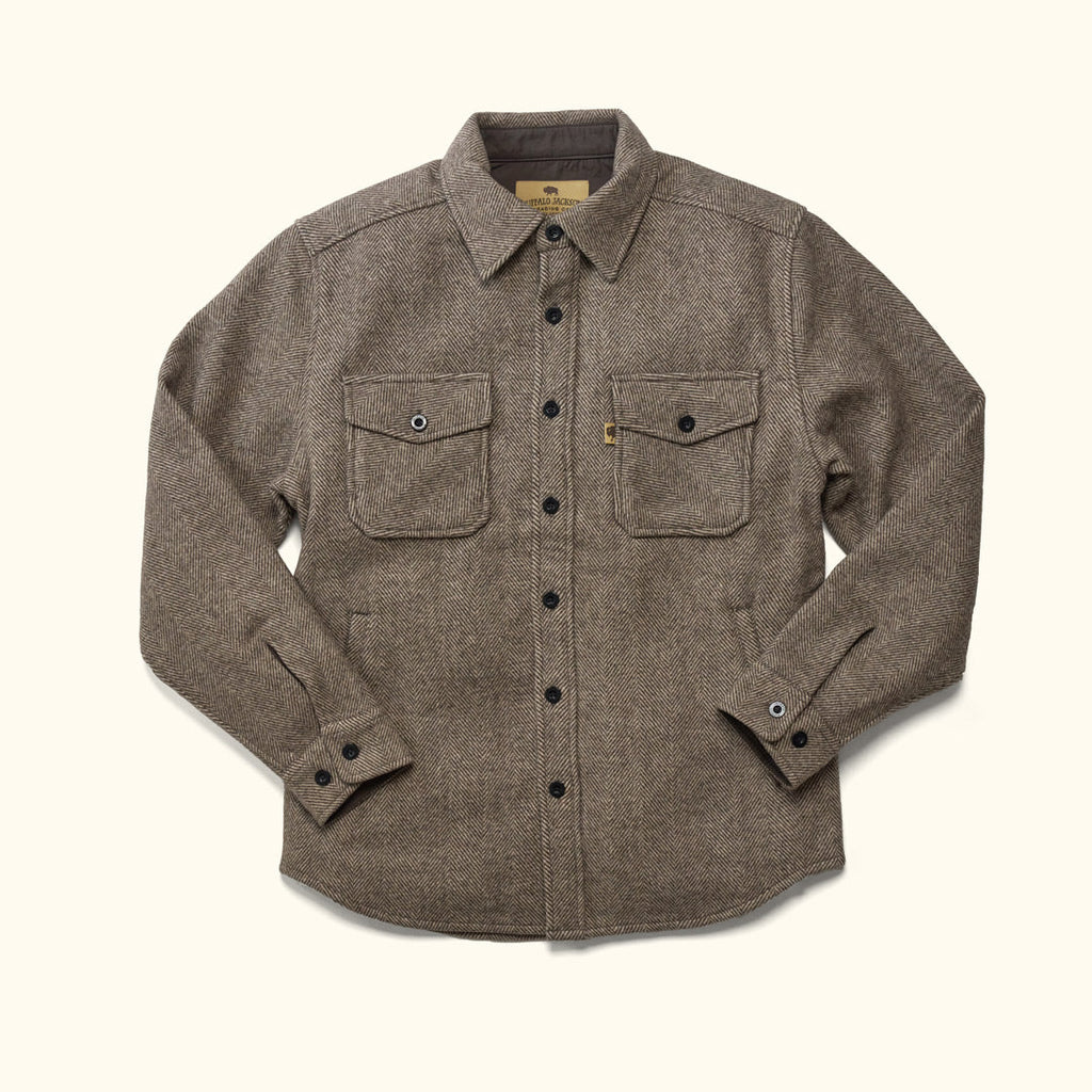Riverton Wool Shirt Jac | Ashen Brown