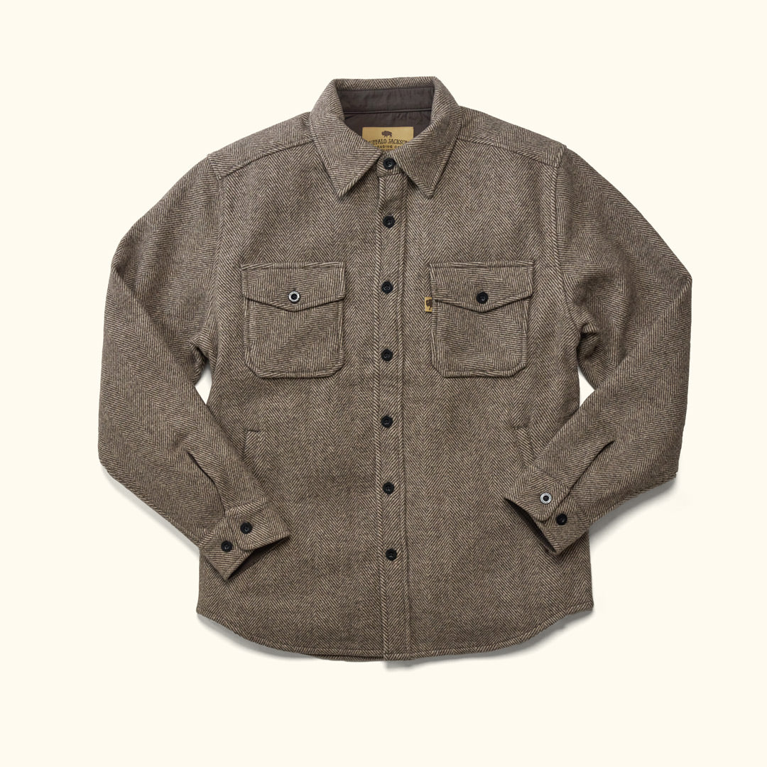 Riverton Wool Shirt Jac | Ashen Brown
