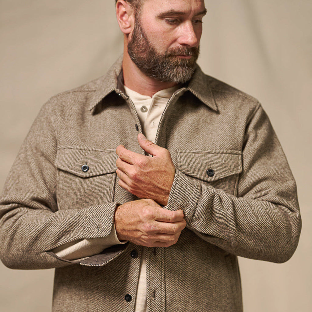 Riverton Wool Shirt Jac | Ashen Brown